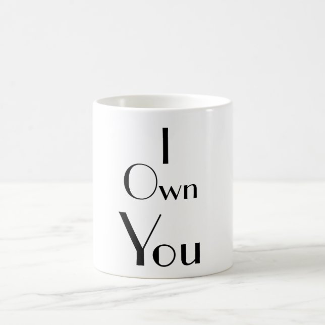 Mug I vous posséder typographie drôle d'énonciations (Centre)