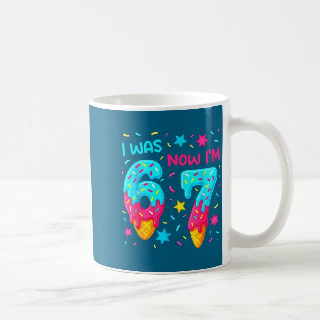 Mug I Was 6 Now I'm 7 67 Birthday Baseball Drip 7 Year (Droite)