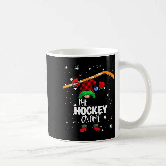 Mug Ice Hockey Gnome Red Buffalo Plaid Matching Family (Droite)