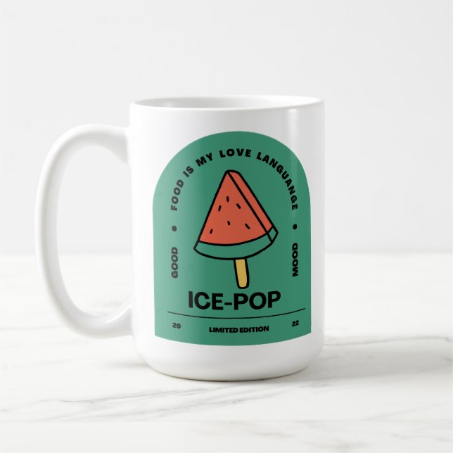 Mug Ice Pop Food est ma langue d'amour (Gauche)