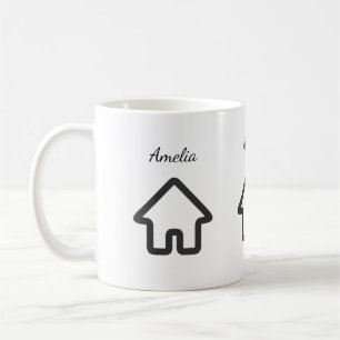 Mug Icône d'architecture de maison de biens immobilier