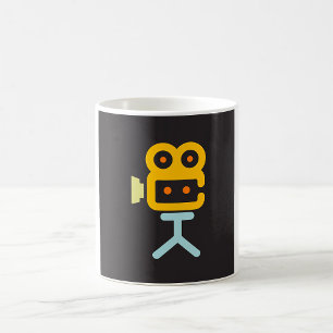 Mug Icône de caméra de cinéma Équipement de film minim