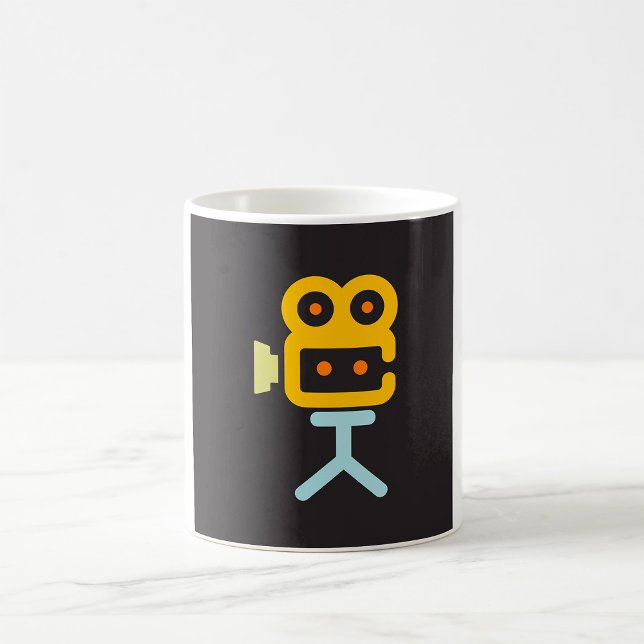 Mug Icône de caméra de cinéma Équipement de film minim (Créateur téléchargé)