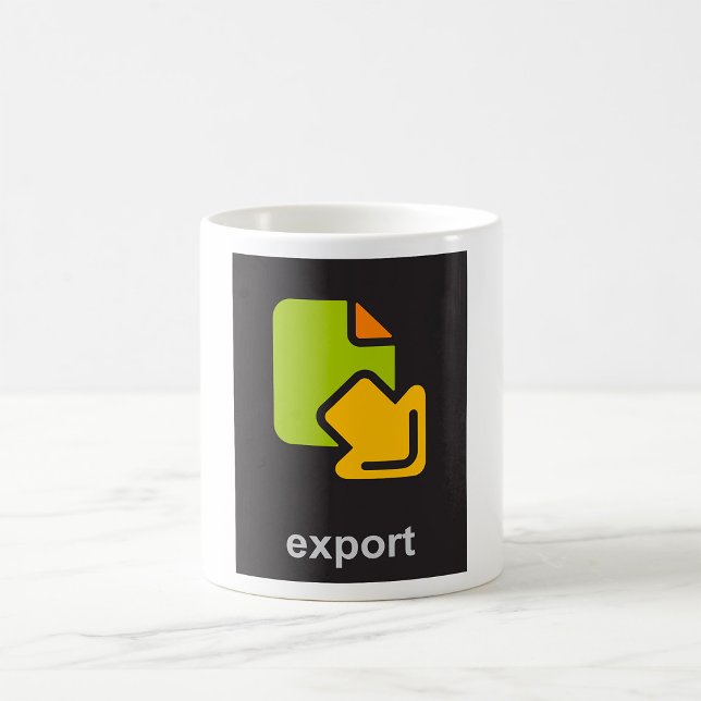 Mug Icône d'exportation de technologie Fichier de donn (Créateur téléchargé)