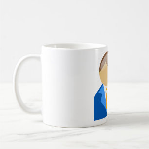 Mug Icône d'homme d'affaires professionnel avec mallet