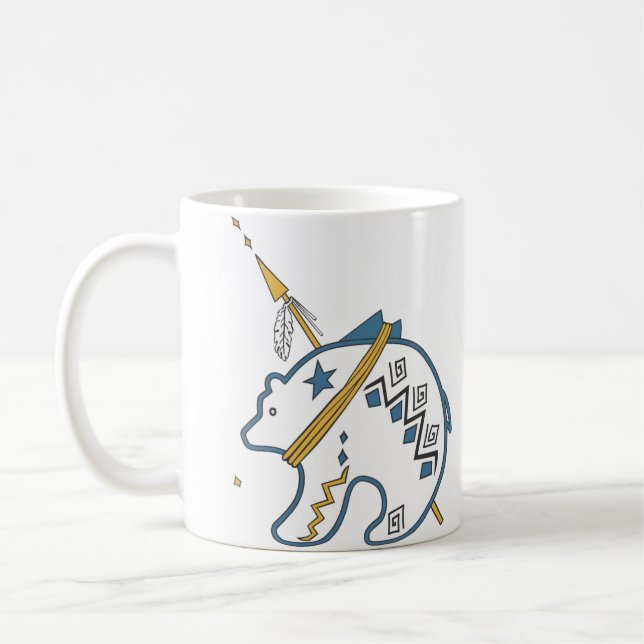 Mug Icône d'ours blanc amérindien (Gauche)