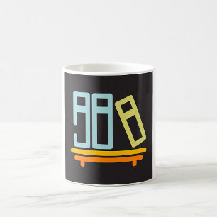 Mug Icône Graphique de Bibliothèque Minimaliste