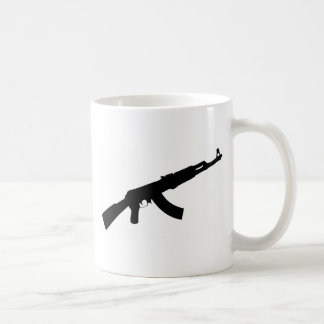 Mug icône noire de l'ak 47 d'arme à feu