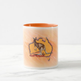Mug Icônes australiennes - kangourou rouge