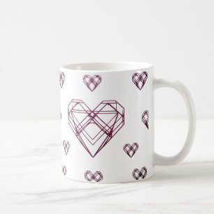 Mug Icônes cardiaques minimes géométriques - Artiste m