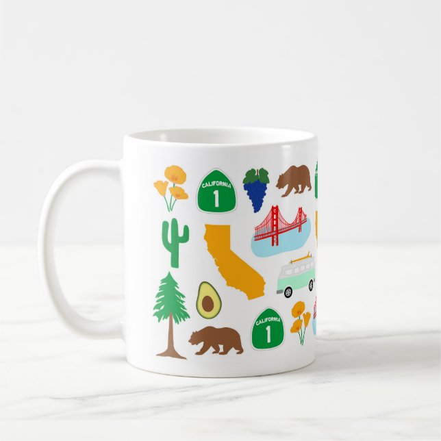 Mug Icônes de Californie (Gauche)