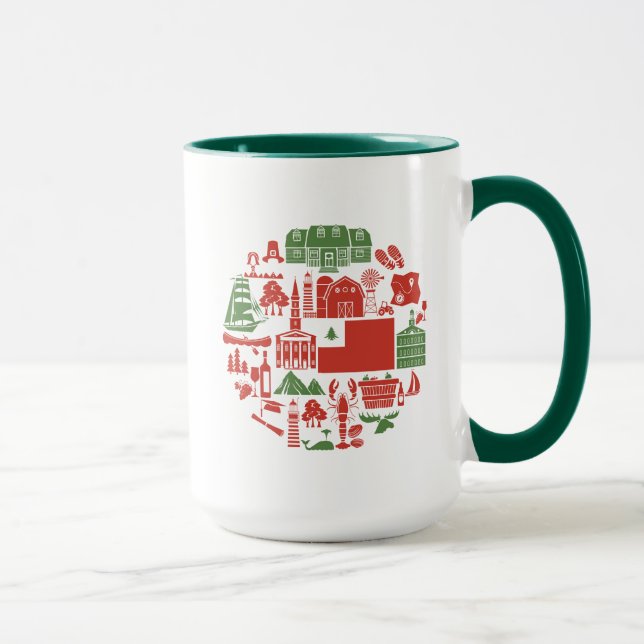 Mug Icônes de la Nouvelle Angleterre (Droite)