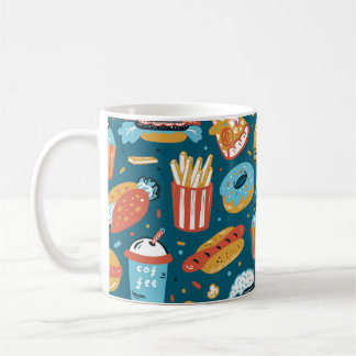 Mug Icônes de restauration rapide : Doodles Vintages