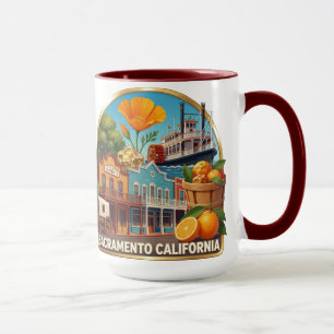 Mug Icônes de voyage à Sacramento en Californie