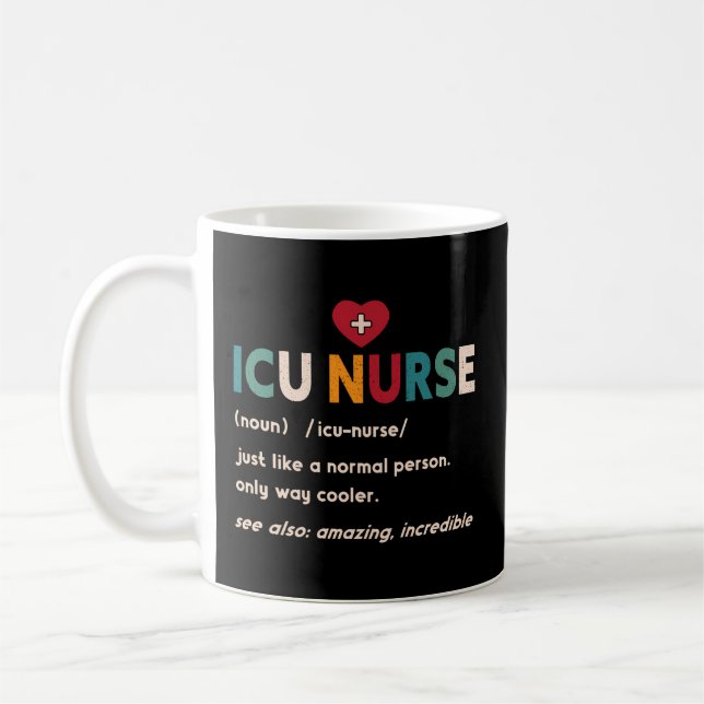 Mug Icu Infirmière Définition Hôpital Rn Médicale Inte (Gauche)