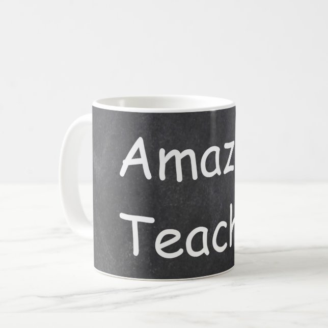 Mug Idée Cadeau de Design de Tableau Noir pour Enseign (Devant gauche)