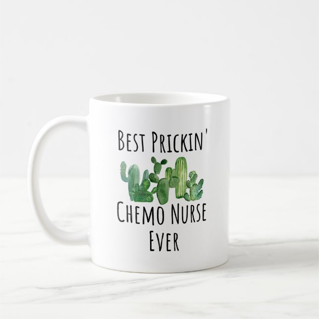 Mug Idée-cadeau de l'infirmière en oncologie chimiste (Gauche)