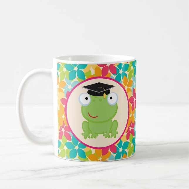 Mug Idée de cadeau de diplômé de grenouille (Gauche)