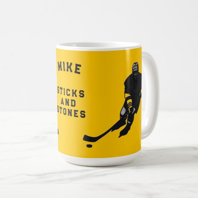 Mug Idées cadeaux personnalisées de joueur de hockey (Devant droit)