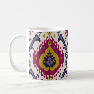 Mug Ikat seamless pattern background Traditional patte