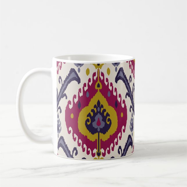 Mug Ikat seamless pattern background Traditional patte (Gauche)
