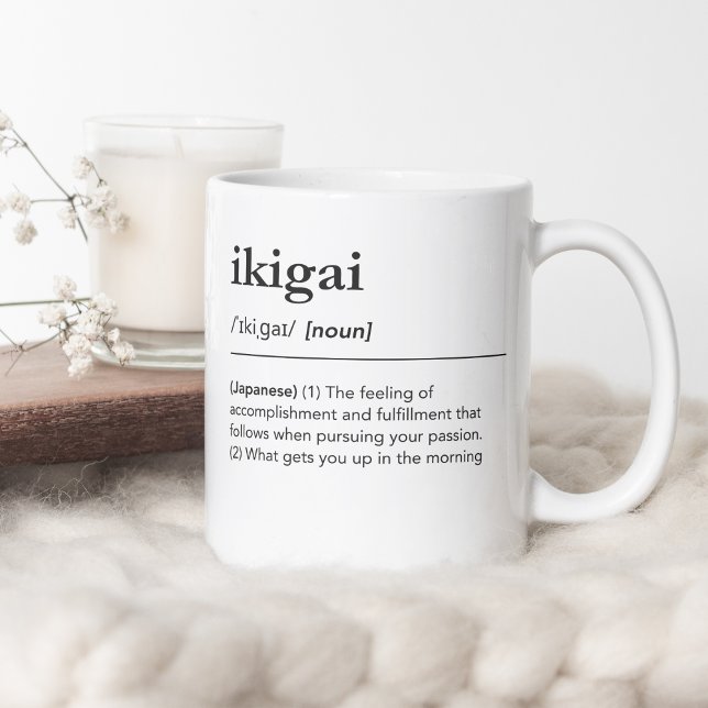 Mug Ikigai définition dictionnaire japonais (Créateur téléchargé)