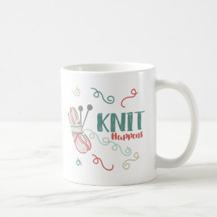 Mug Il arrive que l'on tricote - Fil à tricoter multic
