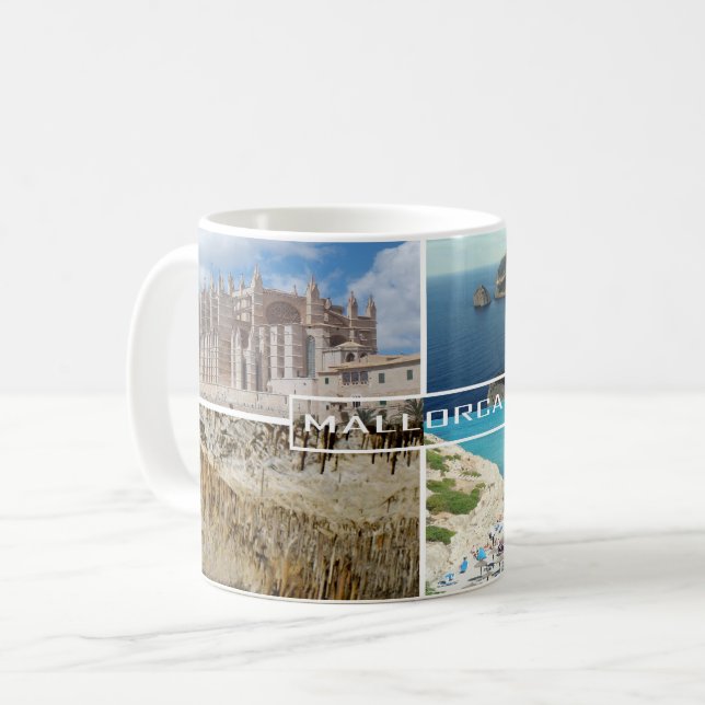 Mug il effiloche plusieurs photos de l'île de Majorque (Devant gauche)