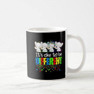 Mug Il est acceptable d'être différent mignon éléphant