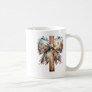 Mug Il Est Ressuscité Jésus Coquette Nœud Paques Croix