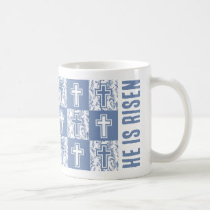 Mug IL EST RISEN Christian Pâques Croix