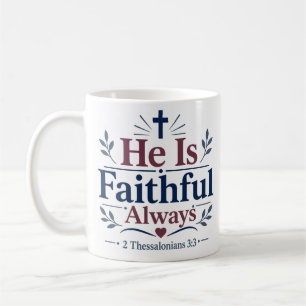 Mug Il est toujours fidèle Citation spirituelle chréti