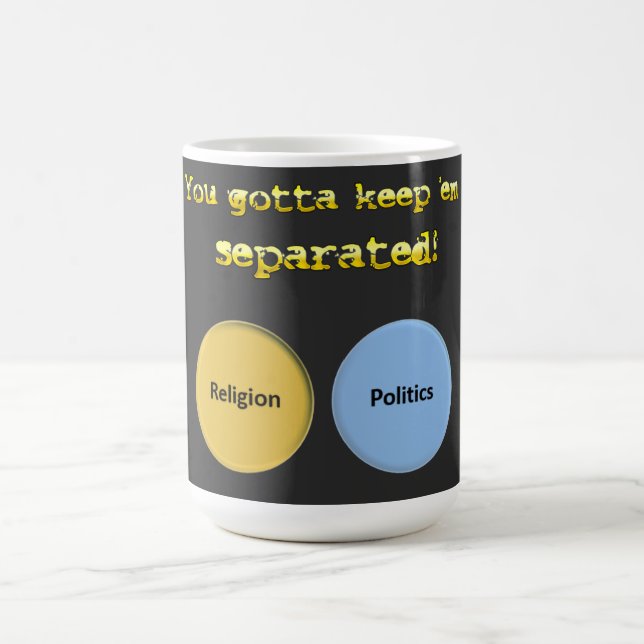 Mug Il faut les séparer - politique et religion (Centre)