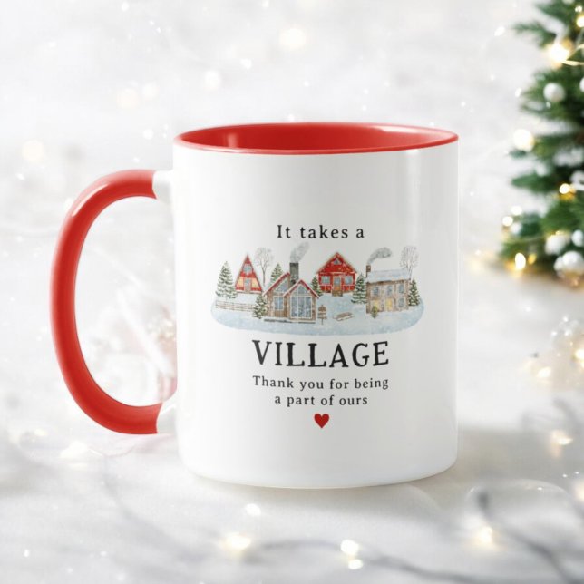 Mug Il faut un cadeau de Merci d'enseignant de village (Créateur téléchargé)