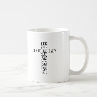 Mug Il n'est pas ici parce qu'il s'est ressuscité comm