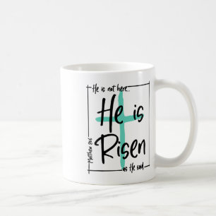 Mug Il N'Est Pas Là Il Est Ressuscité Jésus Croix Chré