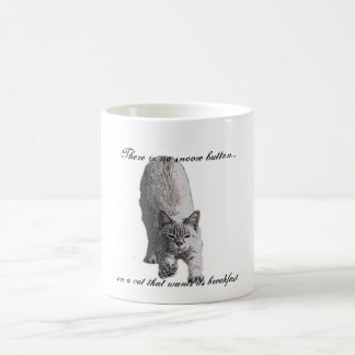 Mug Il n'y a aucun bouton de petit somme…, sur un chat