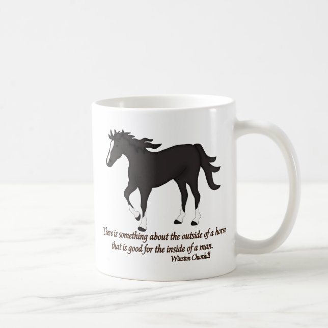 Mug Il y a quelque chose sur l'extérieur d'un cheval (Droite)