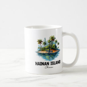 Mug Île de Hainan Chine Surf Voyage, Asie Touriste V