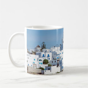 Mug Île de paros avec le village de naoussa