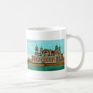 Mug Île d'Ellis vintage, New York City