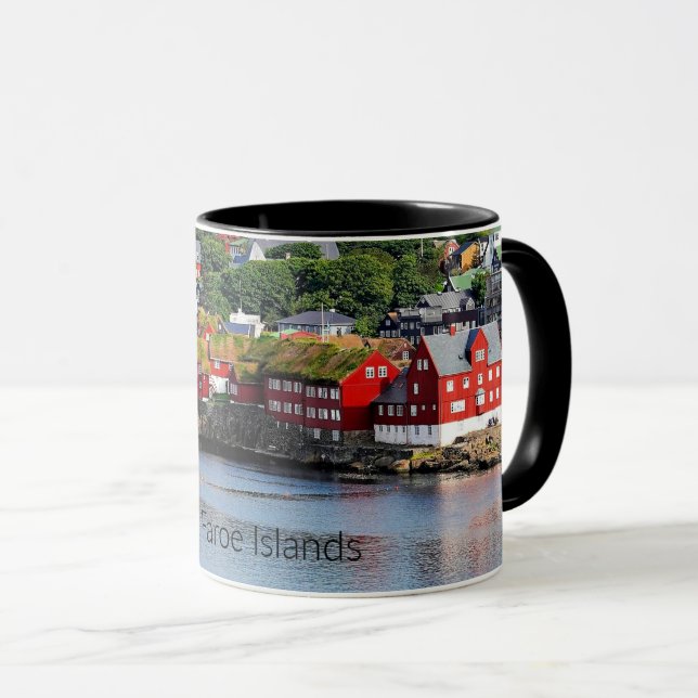 Mug Îles Féroé, vue panoramique sur Torshavn (Devant droit)