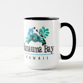 Mug Îles Hawaii, tortue et fleur d'Hibiscus