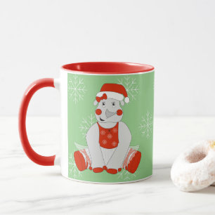 Mug illusima Ballerine Rhinocéros Noël Flocons de Neig