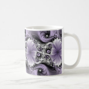 Mug Illusion de lilas Art floral abstrait fractal Fant