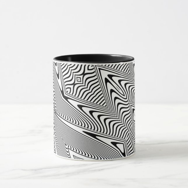 Mug Illusion d'optique 14 Conception Abstraite (Centre)