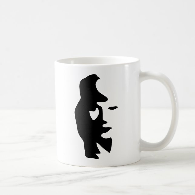 Mug Illusion optique de saxophone ou de femme (Droite)