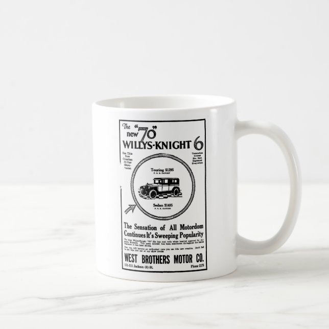 Mug Illustration 1926 d'automobile de chevalier de (Droite)