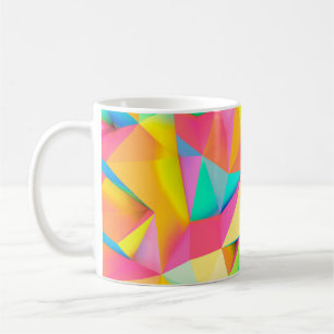 Mug Illustration 3D - Colorful low poly texture3d, abs