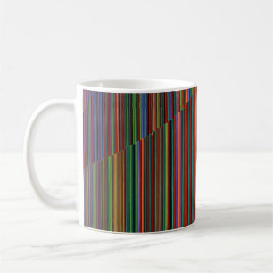 Mug Illustration à rayures multicolores